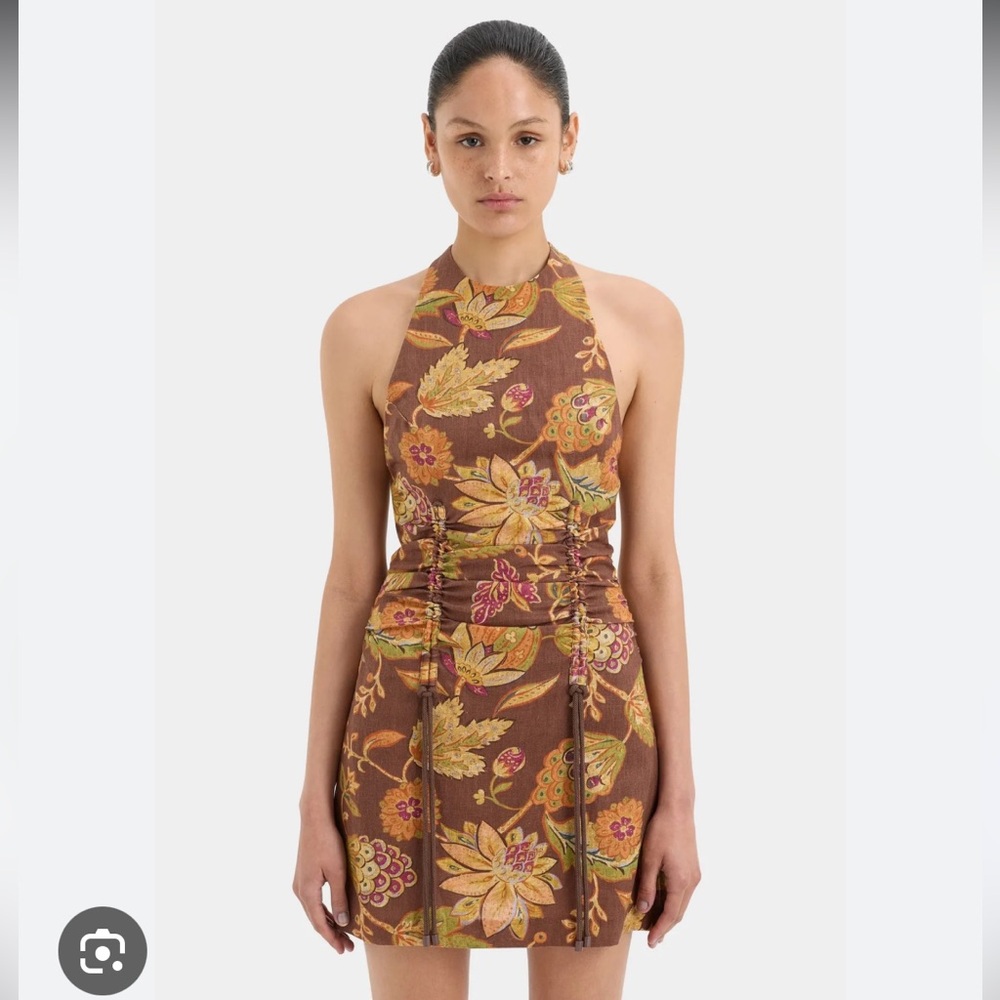 SIR the label Josefina Corded Halter Mojave Floral Mini Dress